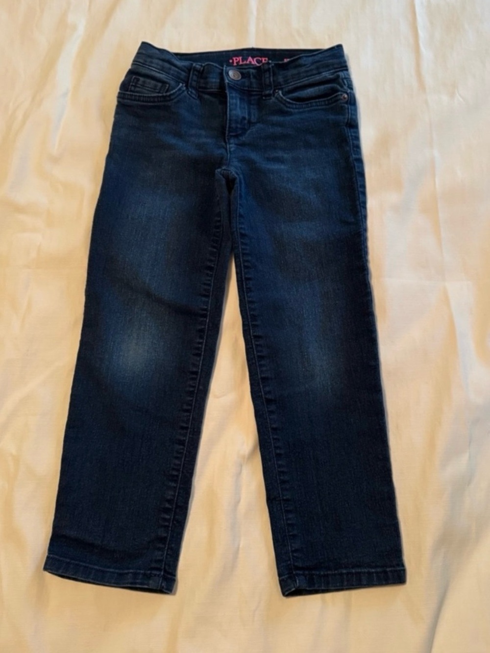 The Children's Place Girls Straight Leg Dark Wash Denim Jeans Size 6